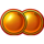 red hot eruption double orange symbol icon