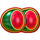 red hot eruption double watermelon symbol icon