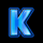reel all star k letter symbol icon