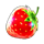 reels on fire strawberry symbol icon