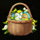 retro easter basket symbol icon