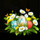 retro easter flowers and eggs symbol icon