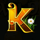 retro easter k symbol icon