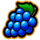retro fruits 243 fortune grape symbol icon