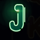 retro party j symbol icon