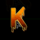 retro pumpkin k symbol icon