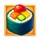 rice and riches hold and win roll symbol icon
