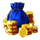 robin hoods riches bag symbol icon