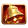 rocket eruption triple blast golden bell symbol icon