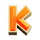 roman coin k symbol icon