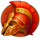 roman spins helmet symbol icon