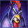 rooster fury blue symbol icon