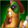 rooster fury green symbol icon