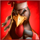 rooster fury red symbol icon