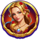 rosy orbit treasure turn lady symbol icon