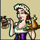 royal banquet waitress symbol icon