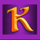 royal unicorn k symbol icon
