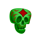 rueda de chile green skull symbol icon