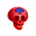 rueda de chile red skull symbol icon