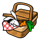 run rabbit run picnic symbol icon
