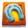 rusty and curly horseshoe symbol icon