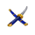 samurai blade blue sword symbol icon