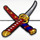 samurai blade red sword symbol icon
