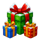 santa christmas bells hold and win gifts symbol icon