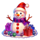 santa christmas bells hold and win snowman symbol icon