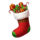 santa christmas bells hold and win sock symbol icon