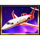 santa in vegas airplane symbol icon