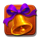 santa pigger golden bell symbol icon