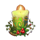 santa sphere hold the spin candle symbol icon