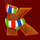santa surprise k letter symbol icon