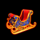 santas gift sleigh symbol icon