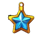 santas golden christmas star symbol icon