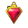 santas golden christmas triangle symbol icon