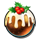 santas slay christmas pudding symbol icon