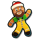santas slay gingerbread man symbol icon