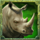 savannah drums rhino symbol icon