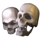 scary rich 3 skull symbol icon
