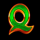 shake shake leprechaun q letter symbol icon