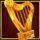 shamrock trio hold and respin harp symbol icon