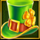 shamrock trio hold and respin hat symbol icon