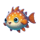 shark treasure fish orange symbol icon