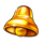 shining crown deluxe clover chance bell symbol icon