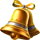 silver coins bell symbol icon