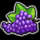 sizzling 6 grape symbol icon