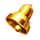 sizzling coins bell symbol icon