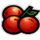 sizzling hot quattro cherry symbol icon